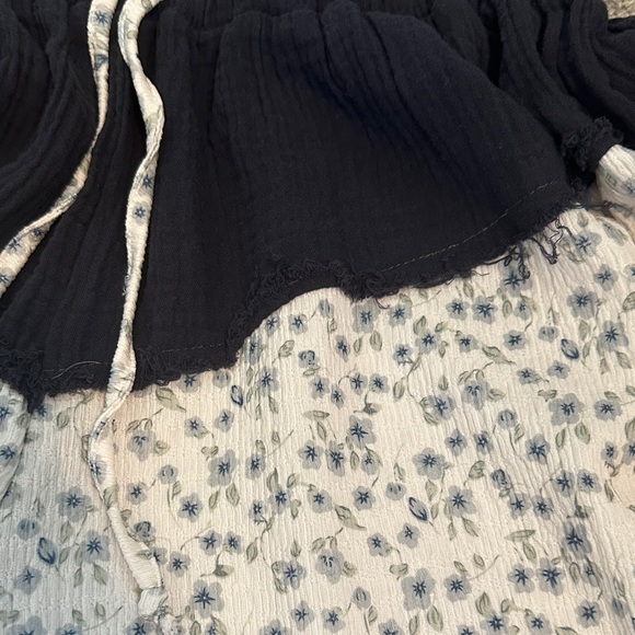 New POl Wide Leg Gauze Pants ~ Black Floral - Picture 9 of 13